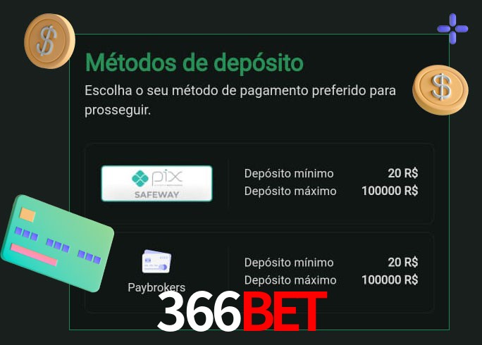 O cassino 366Bet oferece uma grande variedade de métodos de pagamento